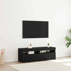 TV Cabinet with LED Lights 120x35x40 cm Black oak