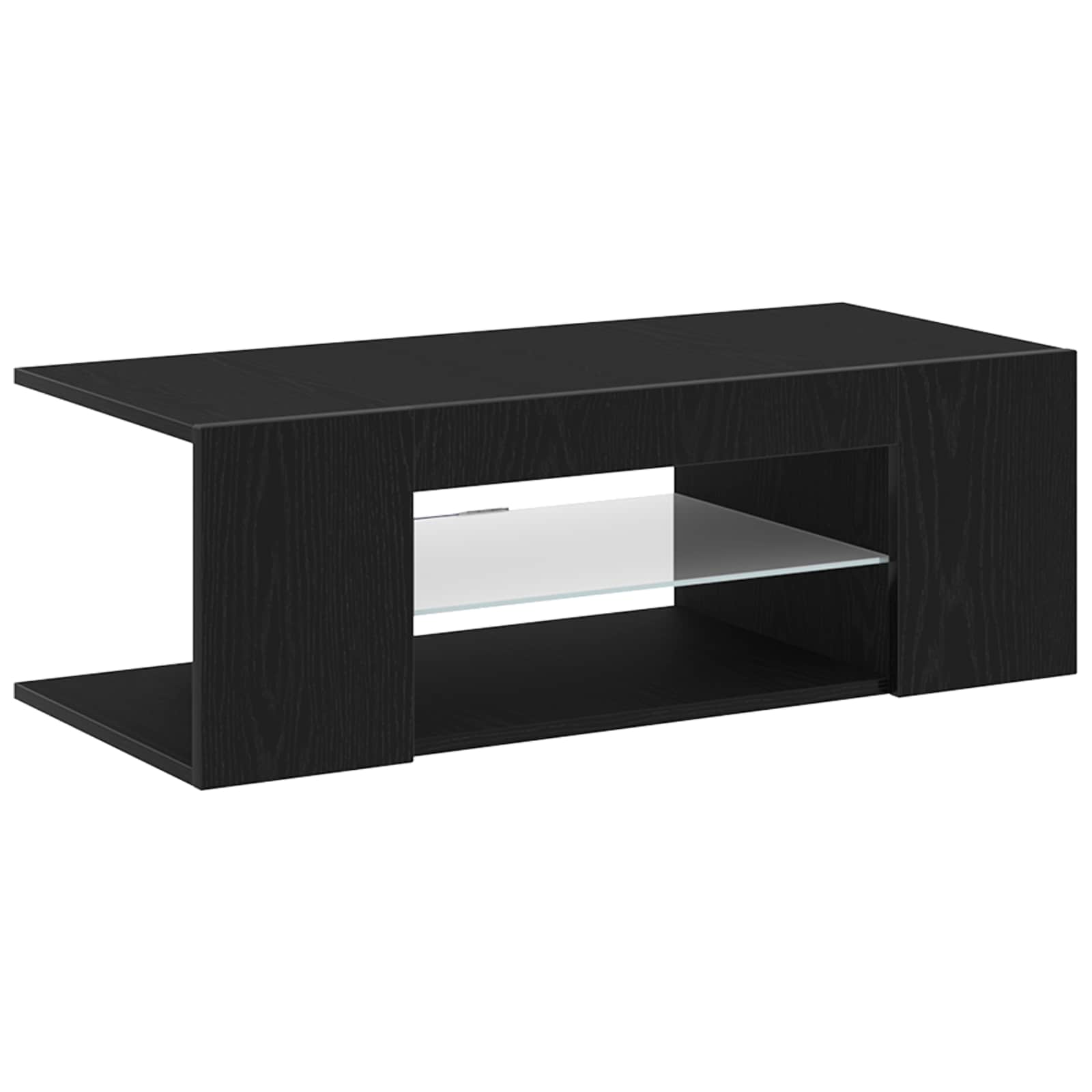 vidaXL TV Cabinet 90 x 39 x 30 cm Black Oak Engineered Wood 6