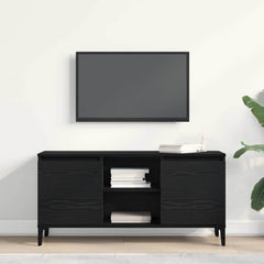 vidaXL TV Cabinet 102 x 35 x 50 cm Black Oak Engineered Wood 4