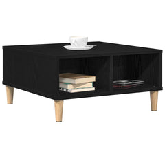 vidaXL Coffee Table Black Oak 60 x 60 x 30 cm Engineered Wood 3