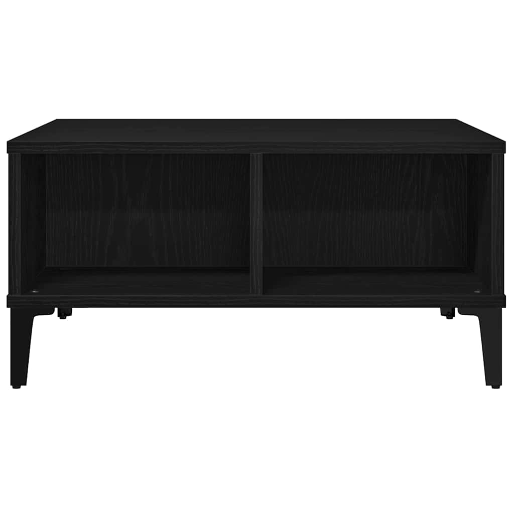 vidaXL Coffee Table Black Oak 60 x 60 x 30 cm 5