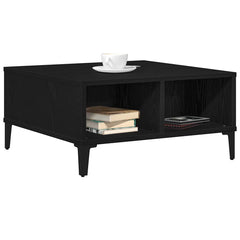 vidaXL Coffee Table Black Oak 60 x 60 x 30 cm 3