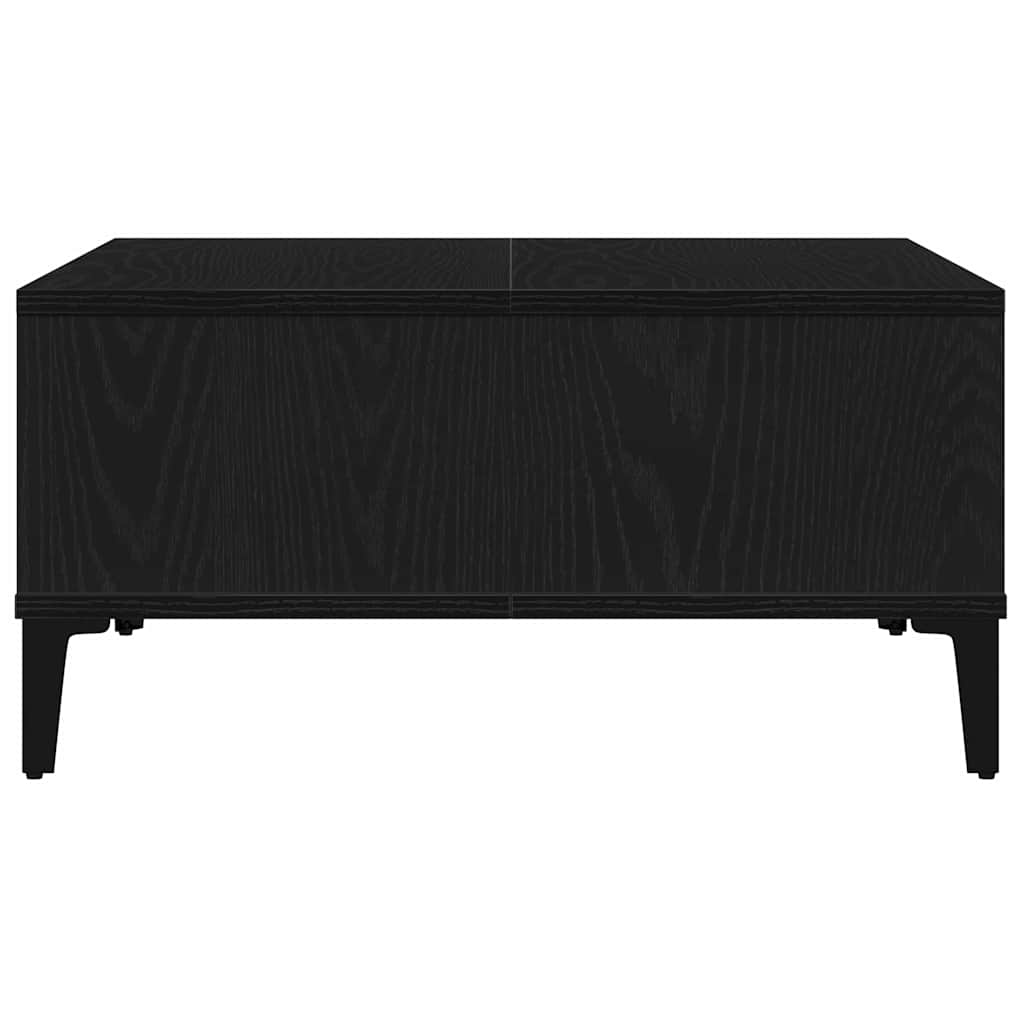 vidaXL Coffee Table Black Oak 60 x 60 x 30 cm 6