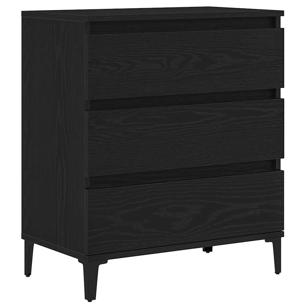 vidaXL Sideboard Black Oak 60 x 35 x 70 cm Engineered Wood 2