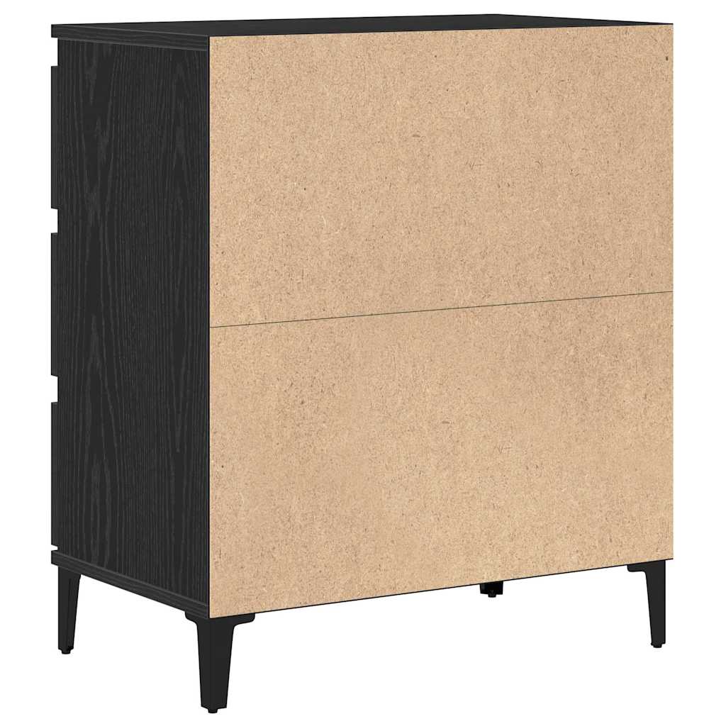 vidaXL Sideboard Black Oak 60 x 35 x 70 cm Engineered Wood 6