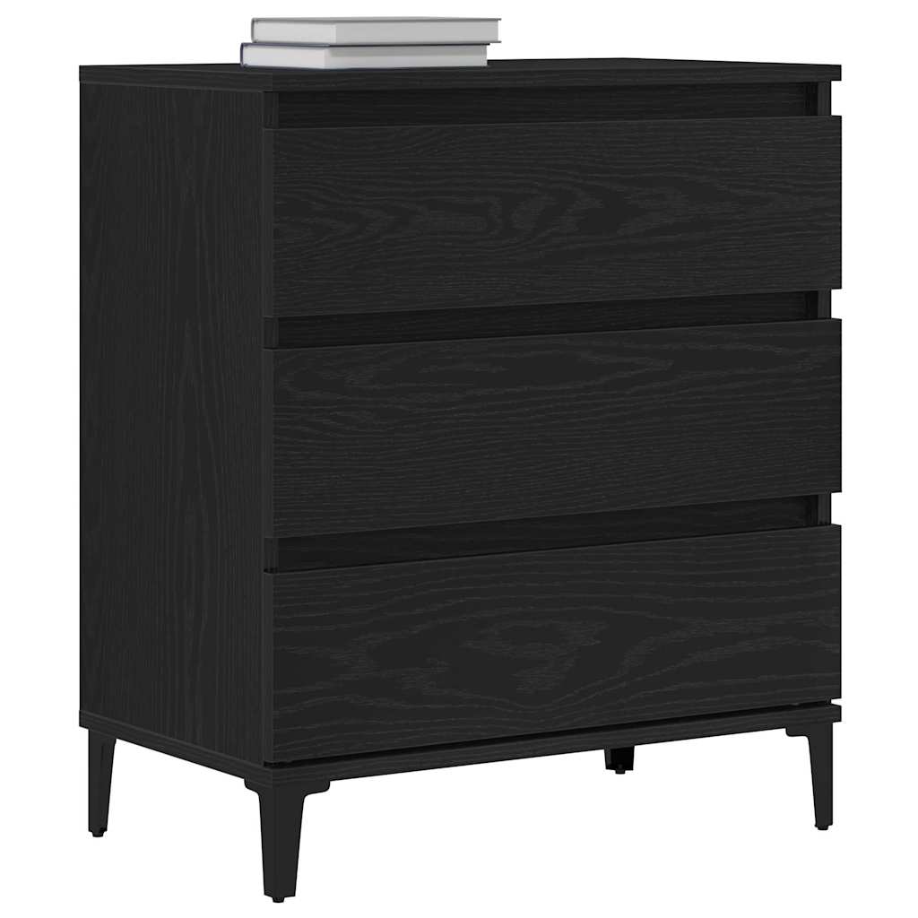 vidaXL Sideboard Black Oak 60 x 35 x 70 cm Engineered Wood 3