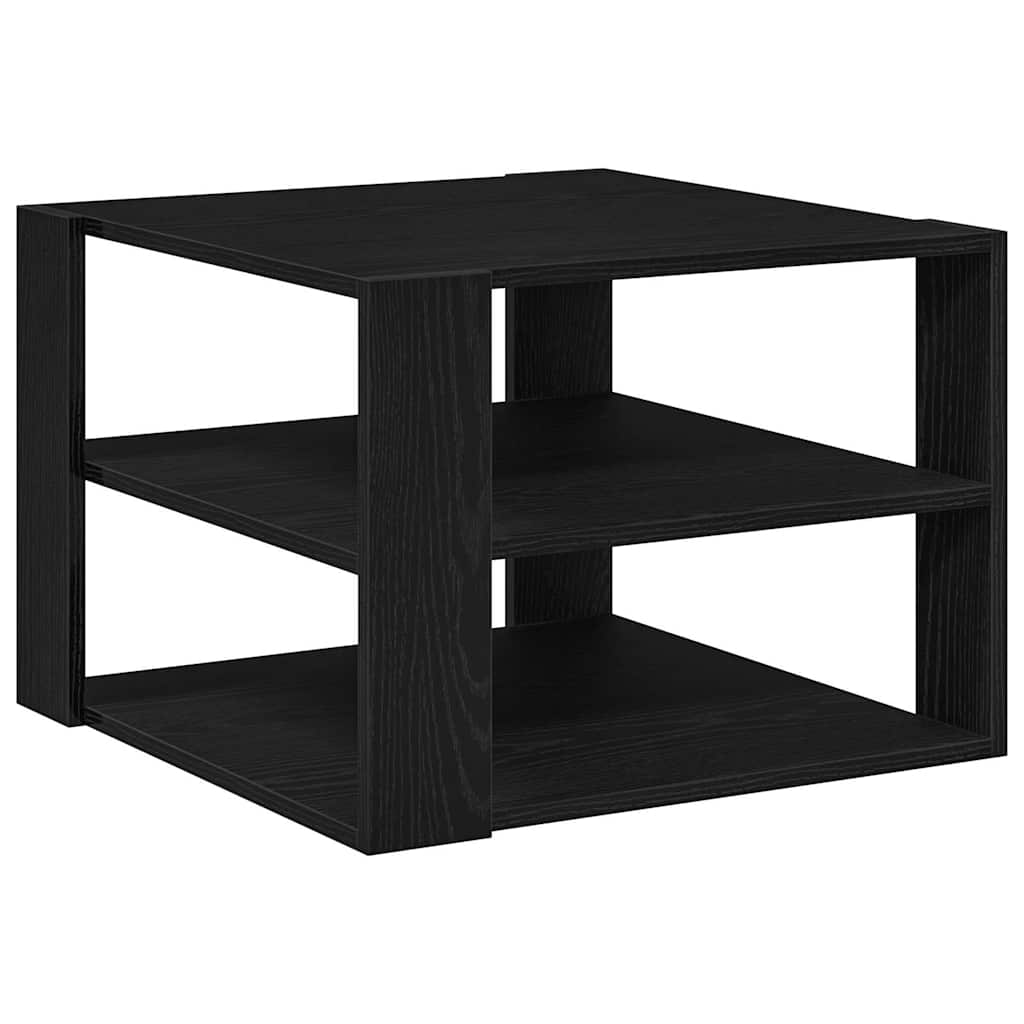 vidaXL Coffee Table Black Oak 58 x 58 x 40 cm Engineered Wood 5