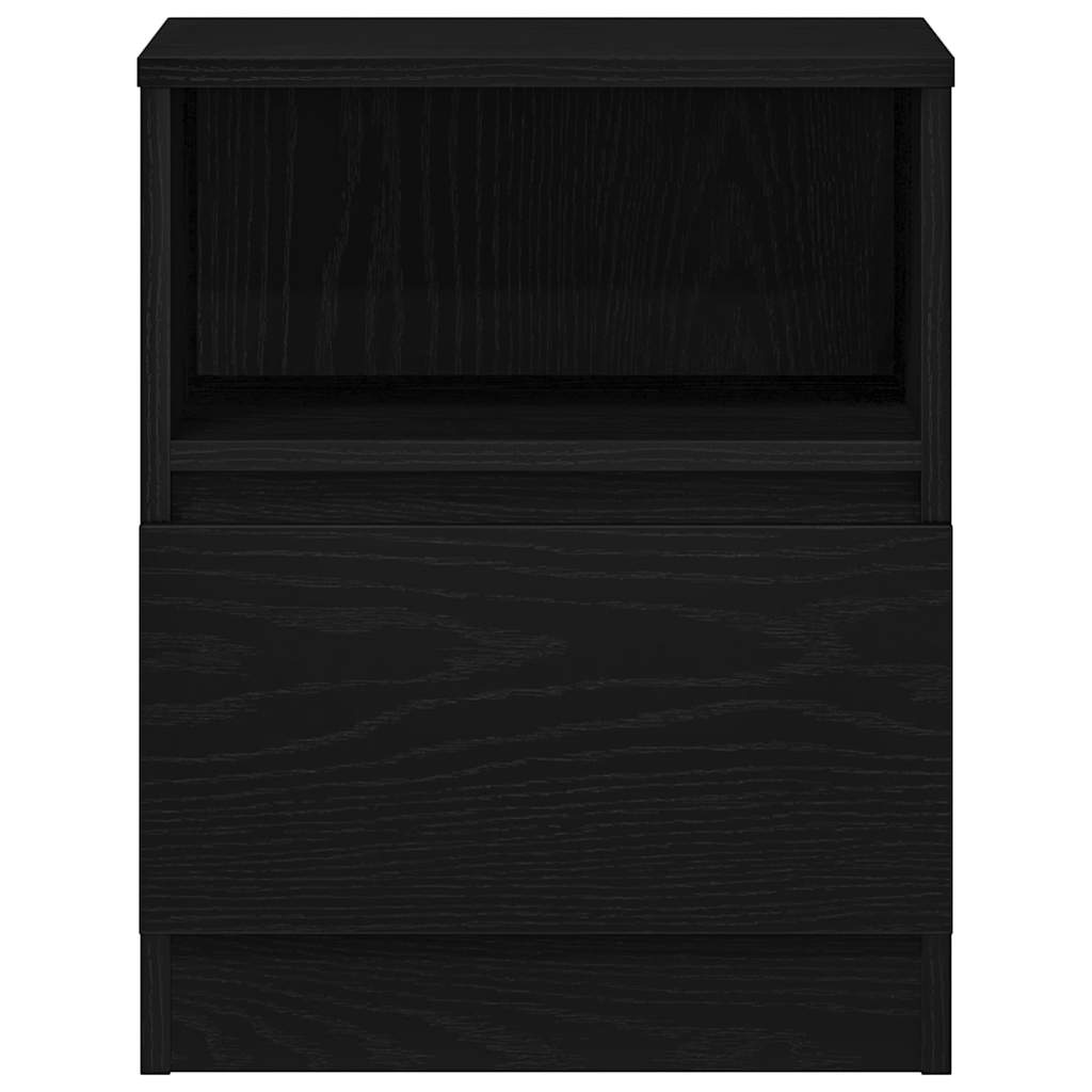 vidaXL Bedside Cabinet Black Oak 40 x 40 x 50 cm Engineered Wood 6