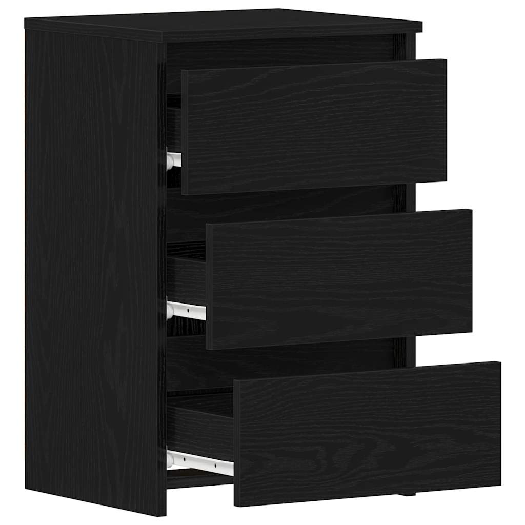 vidaXL Bedside Cabinet 2 pcs Black Oak 40 x 35 x 62.5 cm 6