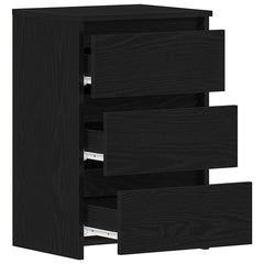 vidaXL Bedside Cabinet 2 pcs Black Oak 40 x 35 x 62.5 cm 6