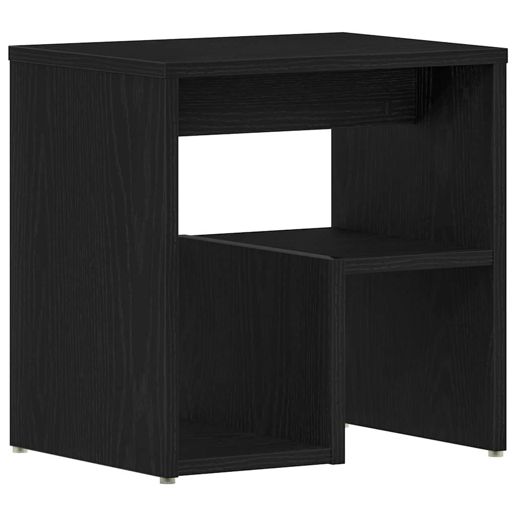 vidaXL Bedside Cabinet 2 pcs Black Oak 40 x 30 x 40 cm Engineered Wood 5