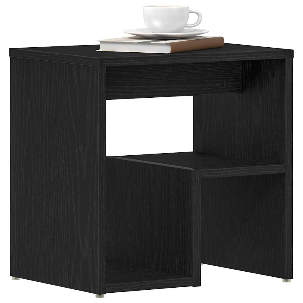 vidaXL Bedside Cabinet 2 pcs Black Oak 40 x 30 x 40 cm Engineered Wood 3