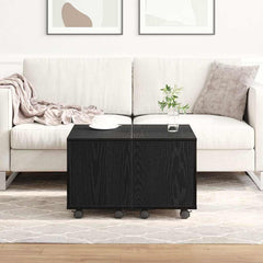 vidaXL Coffee Table Black Oak 60 x 60 x 38 cm Engineered Wood 4