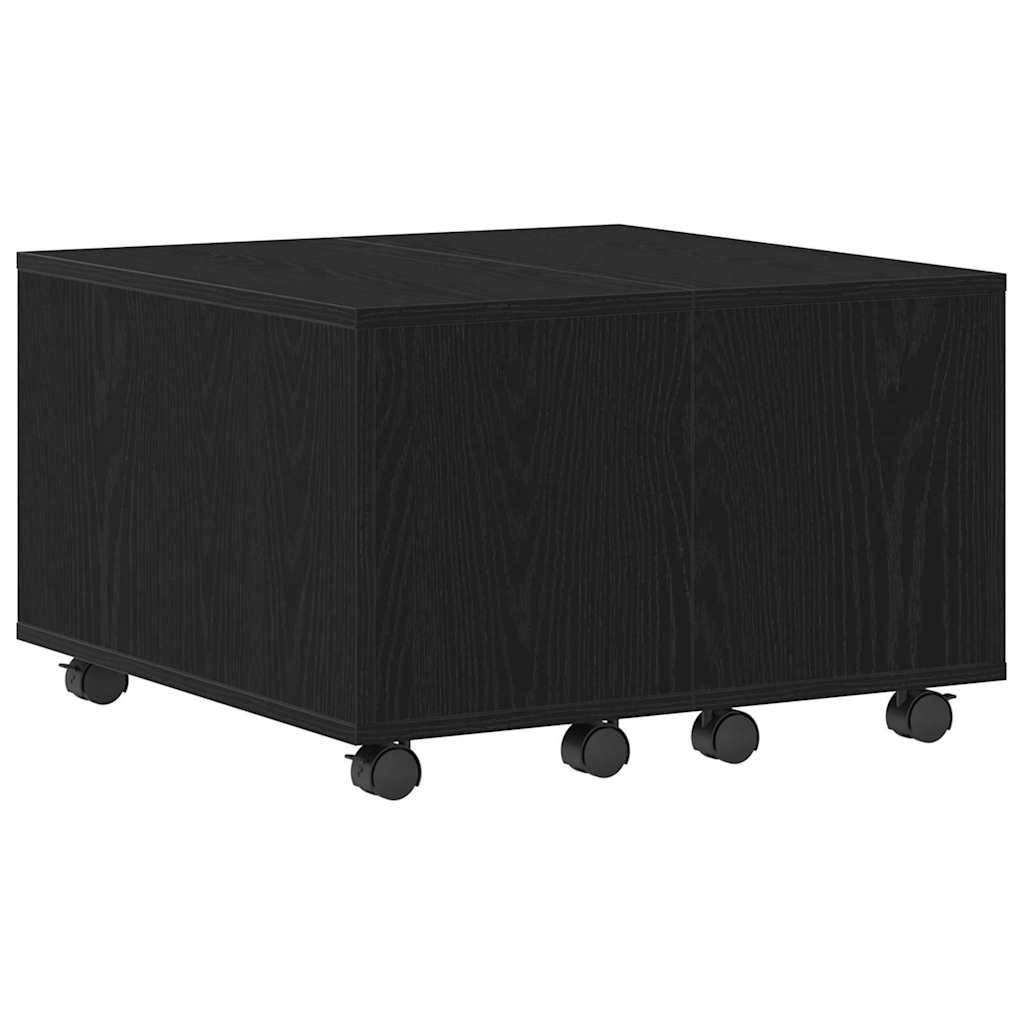 vidaXL Coffee Table Black Oak 60 x 60 x 38 cm Engineered Wood 5