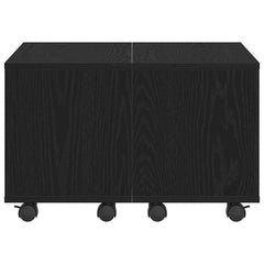 vidaXL Coffee Table Black Oak 60 x 60 x 38 cm Engineered Wood 6