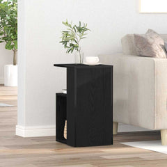 vidaXL Side Table Black Oak 36 x 30 x 56 cm Engineered Wood 4