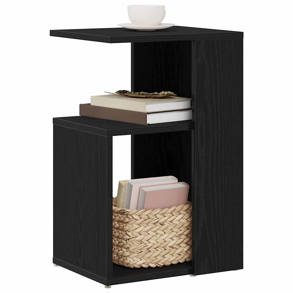 vidaXL Side Table Black Oak 36 x 30 x 56 cm Engineered Wood 3