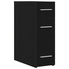 vidaXL Apothecary Cabinet 20 x 45.5 x 60 cm Engineered Wood Black Oak 2