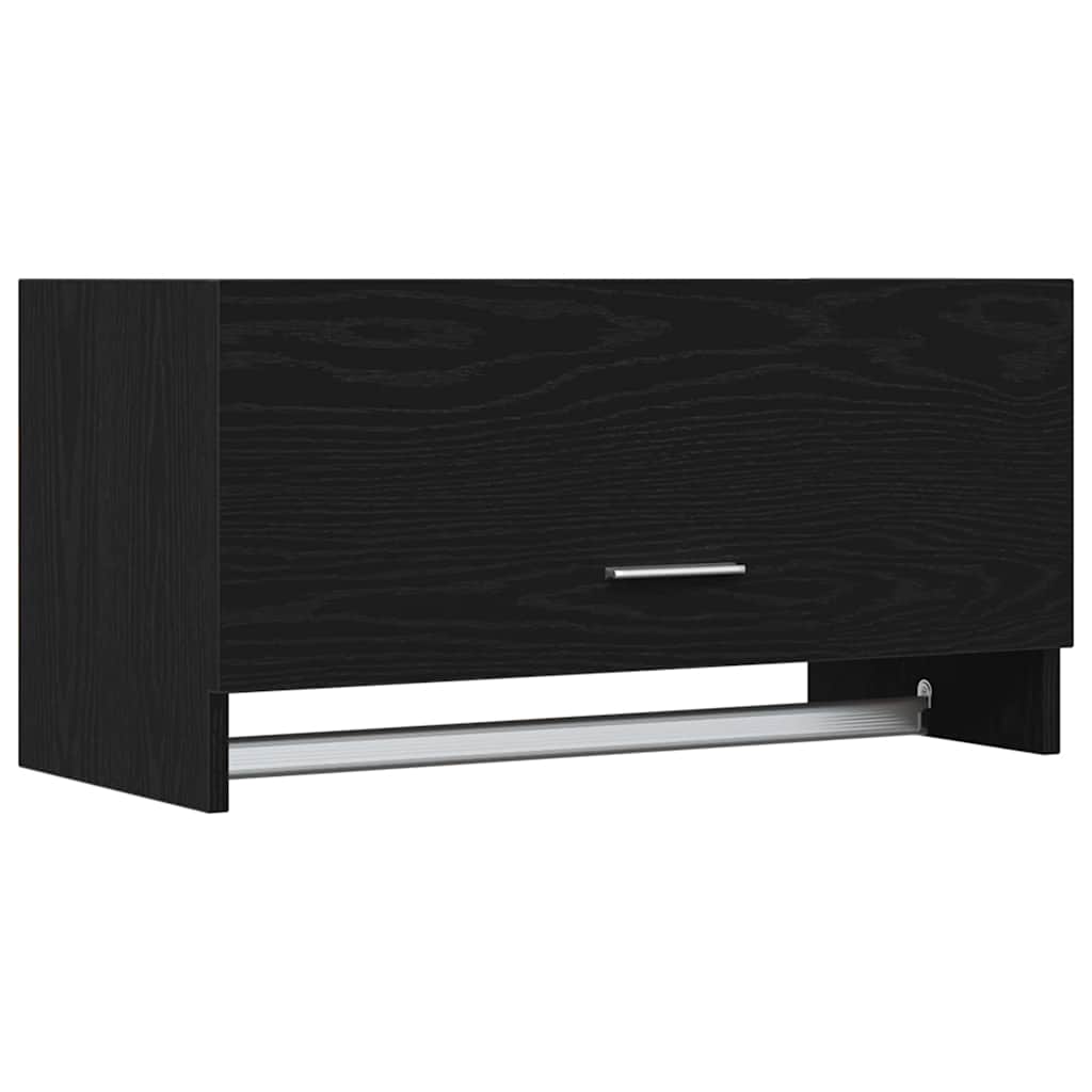 vidaXL Wardrobe Black Oak 70 x 32.5 x 35 cm Engineered Wood 2