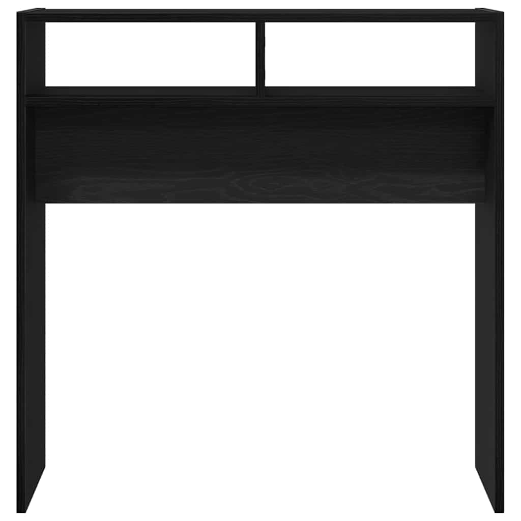 vidaXL Console Table Black Oak 78 x 30 x 80 cm Engineered Wood 6
