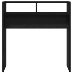 vidaXL Console Table Black Oak 78 x 30 x 80 cm Engineered Wood 6