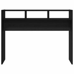 vidaXL Console Table Black Oak 105 x 30 x 80 cm Engineered Wood 6
