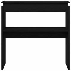 vidaXL Console Table Black Oak 80 x 30 x 80 cm Engineered Wood 6