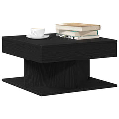 vidaXL Coffee Table Black Oak 57 x 57 x 30 cm Engineered Wood 3