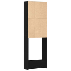 vidaXL Washing Machine Cabinet Black Oak 64 x 24 x 190 cm 5