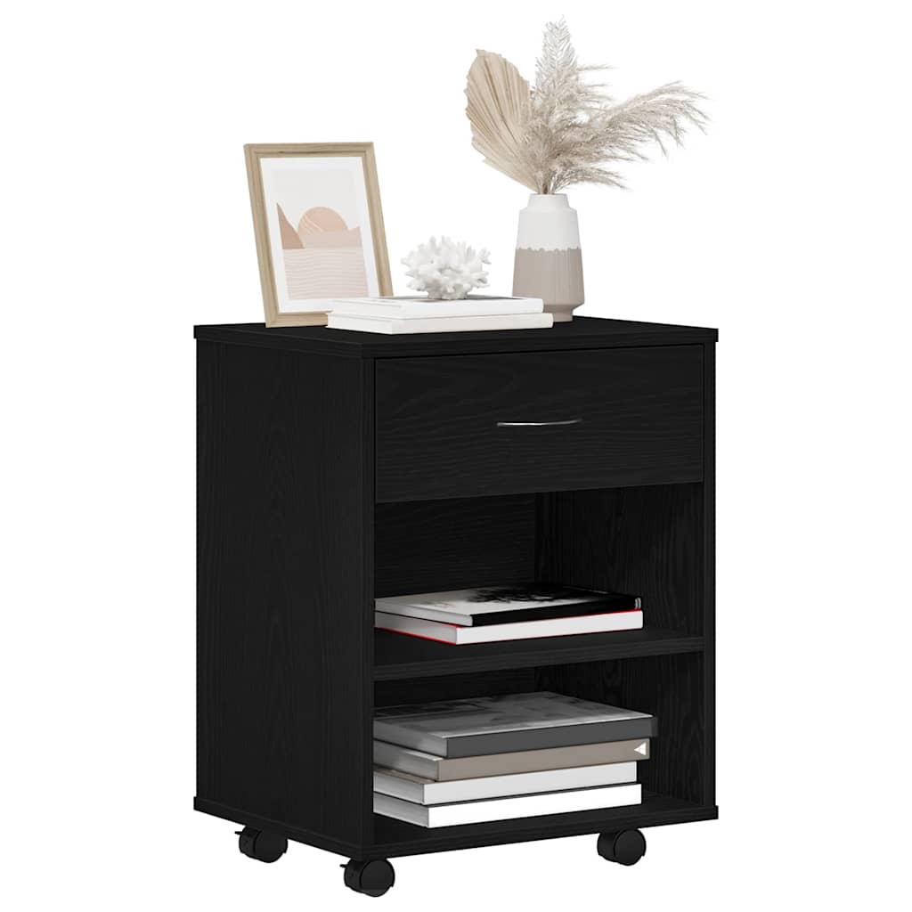 vidaXL Storage Cabinet 46 x 36 x 59 cm Engineered Wood Black Oak 3