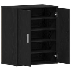 vidaXL Shoe Cabinet 60 x 35 x 70 cm Engineered Wood Black Oak 5