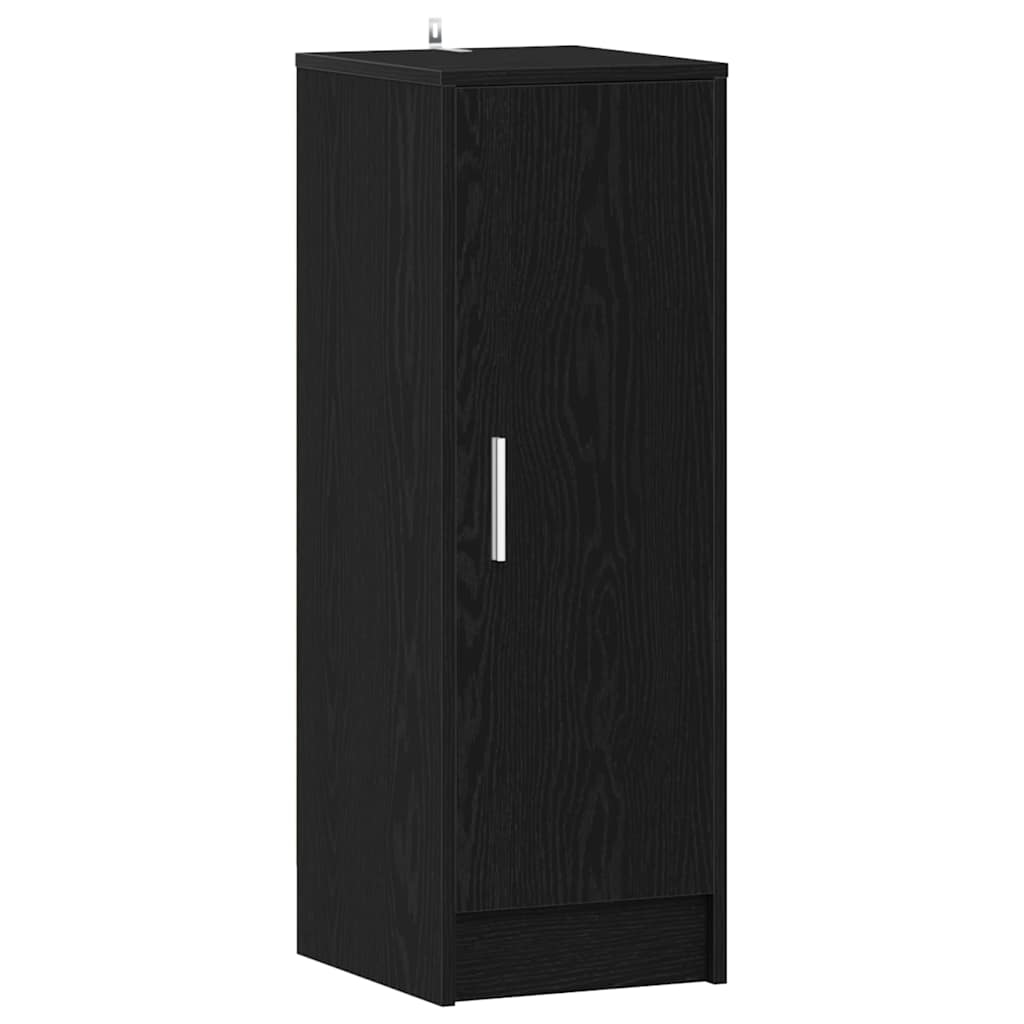 vidaXL Shoe Cabinet 32 x 35 x 92 cm Engineered Wood Black Oak 2