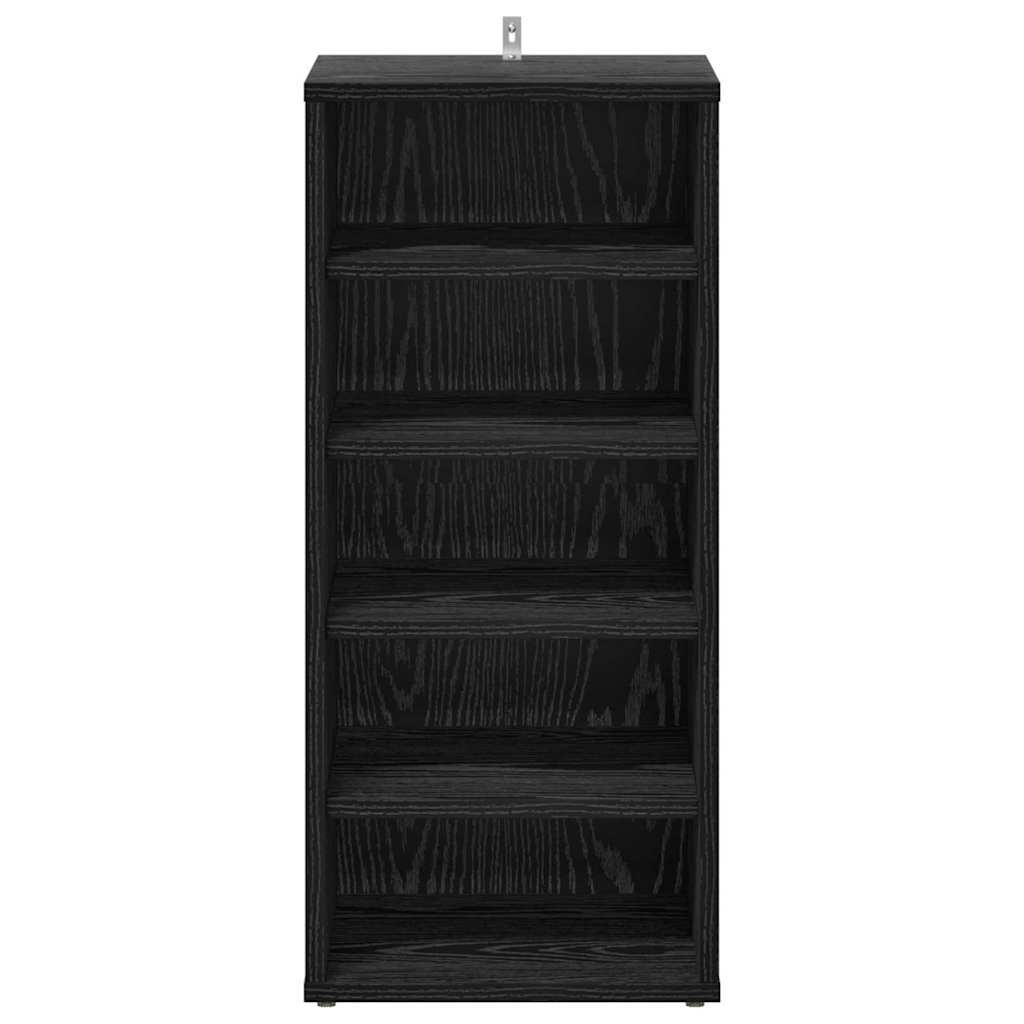 vidaXL Shoe Cabinet 2 pcs 32 x 35 x 70 cm Engineered Wood Black Oak 6
