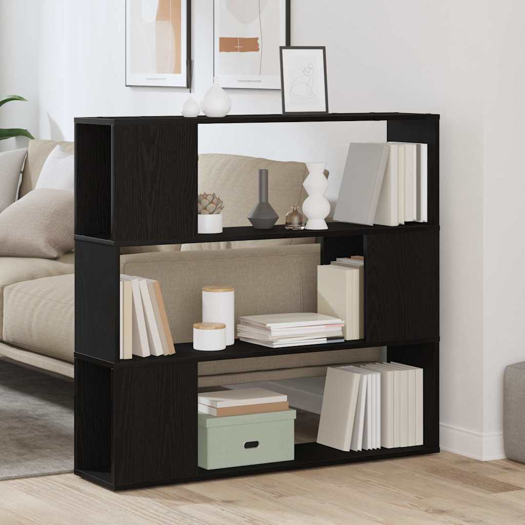 vidaXL TV Cabinet Set 100 x 24 x 94 cm Black Oak Engineered Wood 4