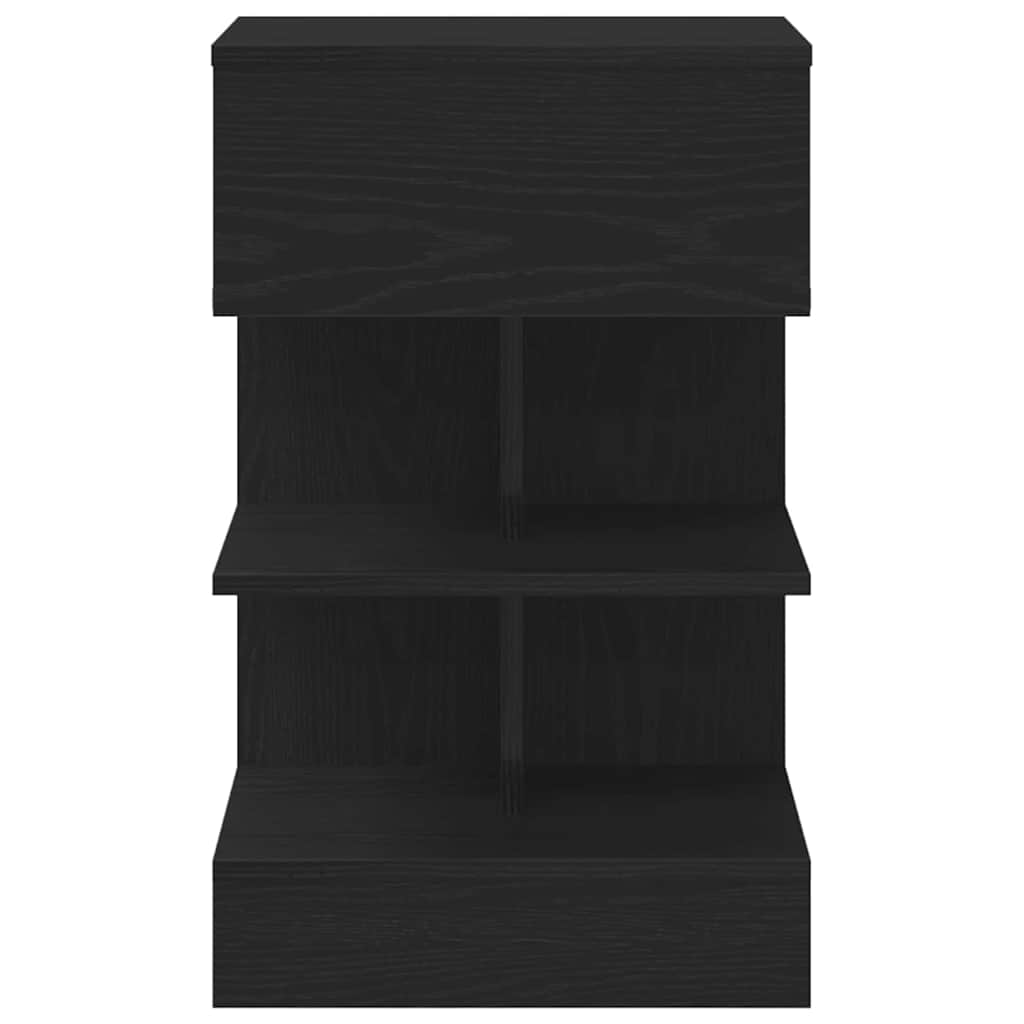 vidaXL Bedside Cabinet Black Oak 40 x 35 x 65 cm Engineered Wood 6