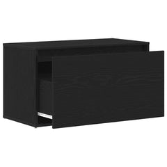 vidaXL Hall Bench Black Oak 80 x 40 x 45 cm Engineered Wood 5