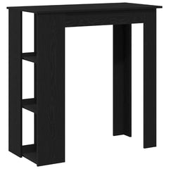 vidaXL Bar Table 102 x 50 x 103.5 cm Engineered Wood Black Oak 2