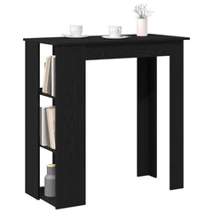 vidaXL Bar Table 102 x 50 x 103.5 cm Engineered Wood Black Oak 3