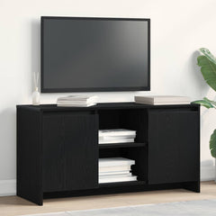vidaXL TV Cabinet 102 x 37.5 x 52.5 cm Black Oak Engineered Wood 4