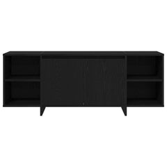 vidaXL TV Cabinet 130 x 35 x 50 cm Black Oak Engineered Wood 6