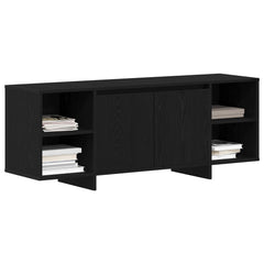 vidaXL TV Cabinet 130 x 35 x 50 cm Black Oak Engineered Wood 3