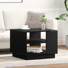vidaXL Coffee Table Black Oak 55 x 55 x 42 cm Engineered Wood 4