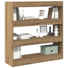 vidaXL Book Cabinet 3-Tier 100 x 30 x 103 cm Engineered Wood 3
