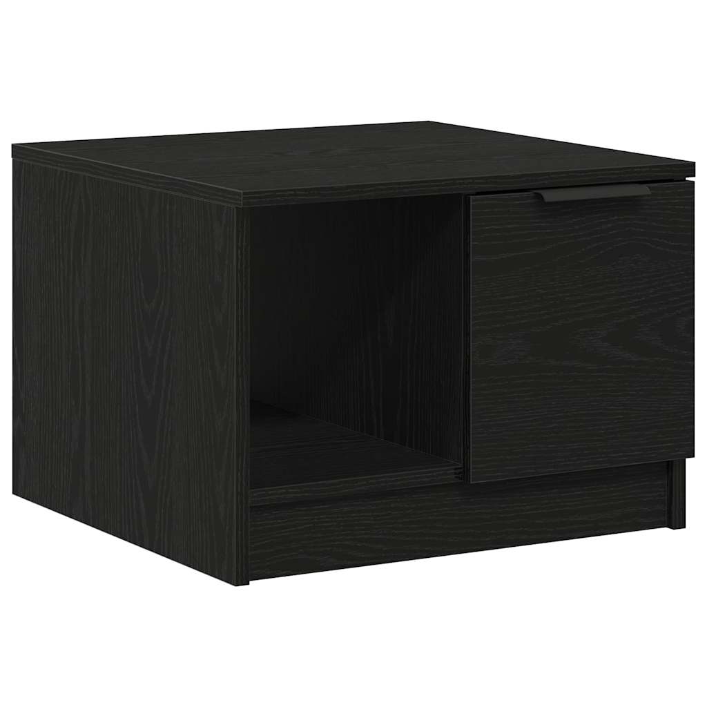 vidaXL Coffee Table Black Oak 50 x 50 x 36 cm Engineered Wood 2
