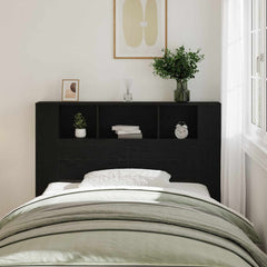 Headboard Cabinet 140x18.5x104.5 cm 140 cm Black oak