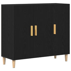 Sideboard 90x34x80 cm Engineered Wood Black oak