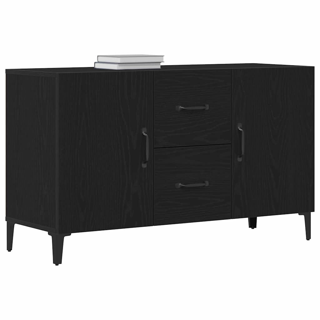 vidaXL Sideboard Black Oak 100 x 36 x 60 cm Engineered Wood 3
