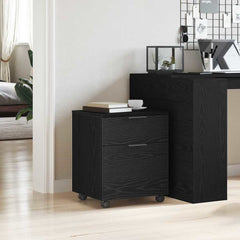 vidaXL File Cabinet Black Oak 45 x 38 x 54 cm Engineered Wood 4
