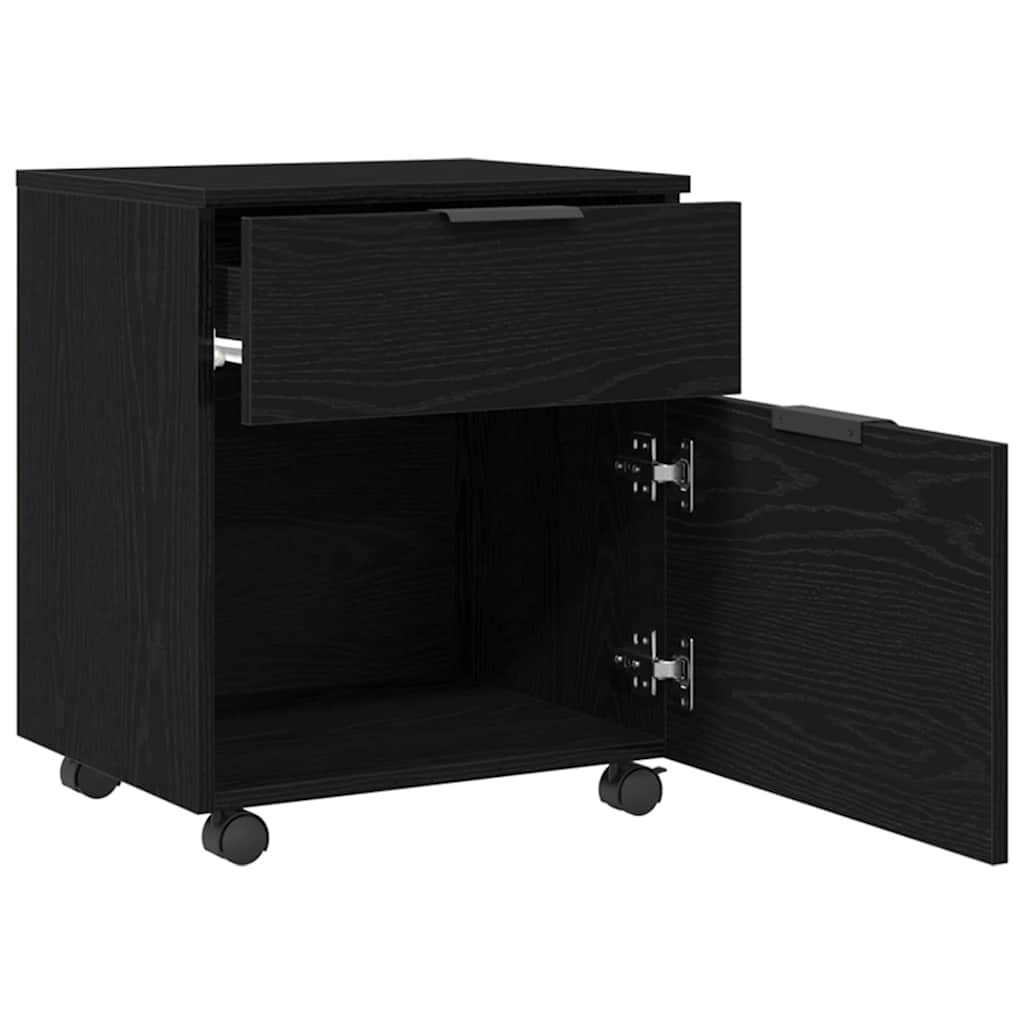 vidaXL File Cabinet Black Oak 45 x 38 x 54 cm Engineered Wood 5