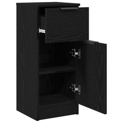 vidaXL Sideboard Black Oak 30 x 30 x 70 cm Engineered Wood 5